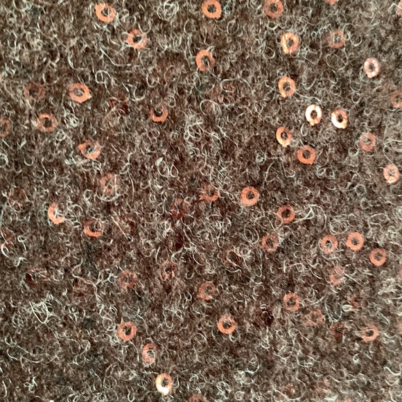 JJill chocolate brown wool-blend skirt with subtle sparkle, size 10 - Picture 7 of 7